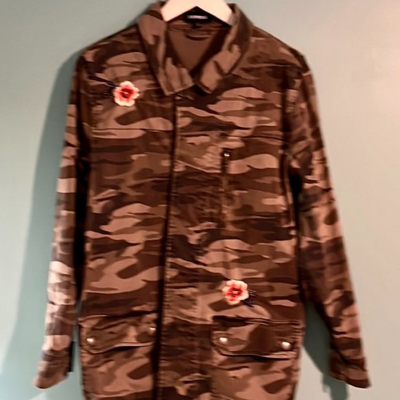 Express Embroidered Camo Military Jacket - Picture 1 of 3